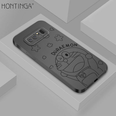 Hontinga เคสโทรศัพท์ Samsung Galaxy Note 10 Lite,เคสมือถือสำหรับ Samsung Galaxy Note 10 Plus 5G/4G Note 9 Note 8เคสสี่เหลี่ยมเคสซิลิโคนนิ่มลายการ์ตูนอนิเมะโดราเอมอนเคสป้องกันยางกันกระแทกพร้อมกล้องโทรศัพท์เคสนิ่มสำหรับเด็กผู้หญิง