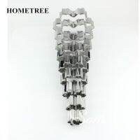 Yingke Hometree ชุดเครื่องตัดคุกกี้ต้นไม้เกล็ดหิมะโลหะเหล็กสแตนเลสสตีล3มิติ9ชิ้นสำหรับ H241ที่ตัดอุปกรณ์อาหารอบในครัว