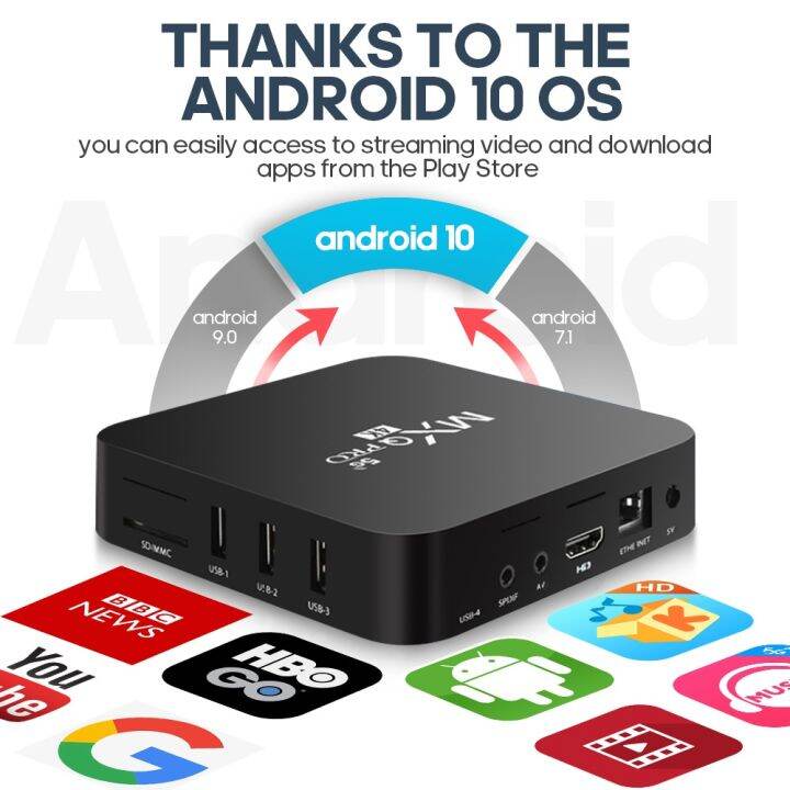 MXQ Pro TV Box 4K HD 2.4G/5G WiFi Connection MaliG31 CPU Media Player