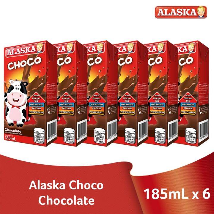 Alaska Chocolate Milk Drink 185ml Set of 6 Lazada PH