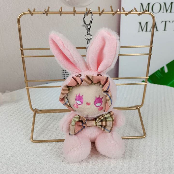 pretty-popular-exquisite-new-soft-cute-uncharted-checkered-rabbit-soft-keychain-pendant-bag-decorate-couple-birthday-gift