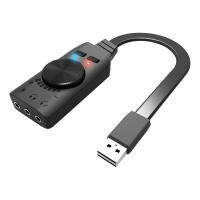 GS3 7.1 Channel Sound Card Converter Adapter External USB Audio Headset Audio Jack Cable Adapter Switch Volume for PC