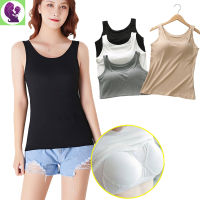 2022ฤดูร้อนใหม่45-70กก. ผู้หญิงสบายๆเกลียว Modal กับหน้าอก Pad Tops หญิงเบาะ Bra Tank Top ผู้หญิงเซ็กซี่โยคะกีฬา Bottoming เสื้อเกาหลีสามารถสวมใส่ด้านนอก