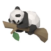 3D Animal Paper Model,Panda on the Tree Geometric for Home Decor,,Educational