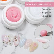 Arte Clavo Solid Extension Gel Nail Non Stick Hand Clear Pink Nude Builder