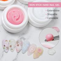 Arte Clavo Solid Extension Gel Nail Non Stick Hand Clear Pink Nude Builder Nail Art Gels Carving Flower Construction For Nails