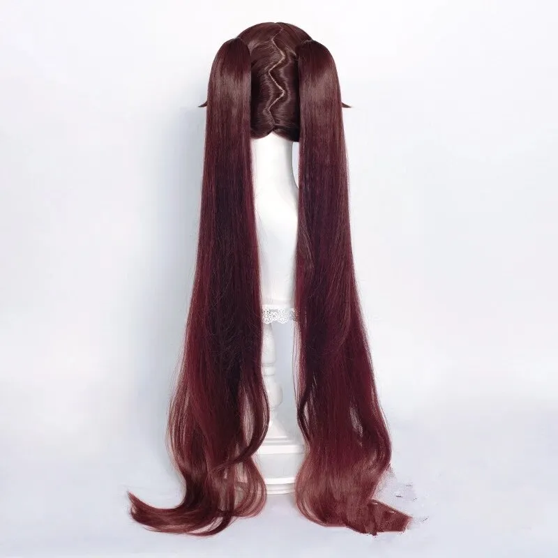 Drop Shipping Game Genshin Impact Hutao Cosplay Wig Hu Tao Heat Resistant Synthetic  Hair Wigs Halloween Anime Wigs + Wig Cap 