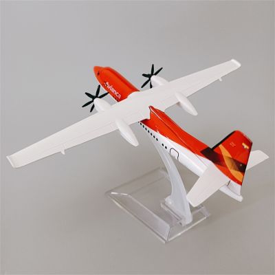 16cm Air Red Colombia Avianca Fokker F-50 FOK F50 Airlines Plane Model Alloy Metal Diecast Model Airplane Propeller Aircraft