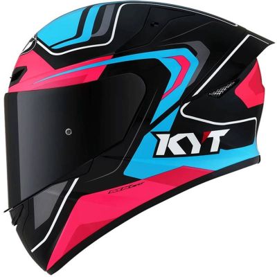 หมวกกันน็อค KYT TT COURSE  ลาย Overtech BLACK/PINK **ยังไม่รวมชิวแต่ง**  หมวกกันน็อกรูปทรงสปอร์ต ถอด DNA มาจากหมวกกันน็อกในการแข่งขัน MotoGP