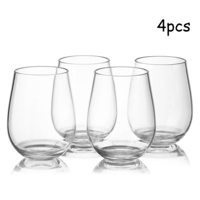 baoda 4 pcs Unbreakable Wine glasses shatterproof แก้วพลาสติกปลอดภัยเบียร์ถ้วย
