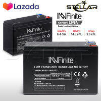 InnFinite แบตเตอรี่ 12V8AH / 12V12AH แบตเตอรี่แห้ง เครื่องพ่นยา ฉีดยา เครื่องสำรองไฟ UPS ไฟฉุกเฉิน สกู๊ตเตอร์ จักรยานไฟฟ้า มอเตอร์ไชต์ หรือใส่กับอุปกรณ์อื่นๆ Sealed Lead-acid Battery ล็อตใหม่ HL2023