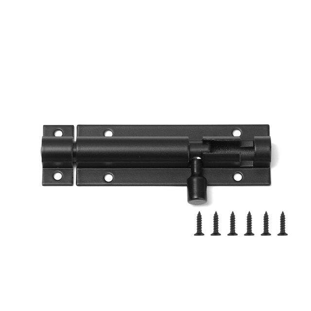 Black Silver Barrel Bolt 2/3/4/5/6/8inch Aluminum Alloy Door Latch