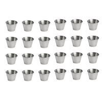 24 Pack Stainless Steel Condiment Sauce Cups,Commercial Grade Dipping Sauce Cups,Ramekin Condiment Cups Portion Cups