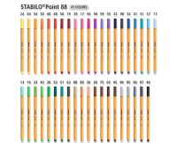 STABILO Point 88 ปากกาหัวเข็ม ปากกาเมจิค ปากกาสี สตาบิโล [ จำนวน 1ด้าม ]