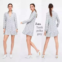 ชุดเดรส แบรนด์ ZARA DRESS EMBOS POLKADOT ของแท้ สําหรับผู้หญิง