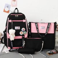 【hot sale】☫☎ C16 【USB】backpack waterproof simple school bag kids primary 4 in 1 backpack women set beg sekolah perempuan menengah bagpack beg galas wanita Student beg perempuan belakang Large Capacity Schoolbag New 2023 Trendy bag pack kids besar