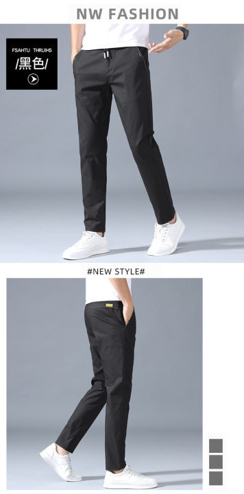 nghg-mall-cool-men-series-new-mens-business-casual-pants-slim-stretch-ice-silk-loose-tight-waist-sports-pants-straight-long-pants-for-men