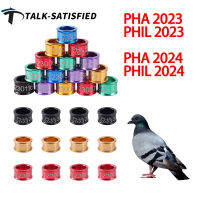 Pha/phil 2023/2024ห่วงเท้านกพิราบอลูมิเนียม ID 8Mm หญ้ารังนกสังเคราะห์แหวนสำหรับใส่เท้านกระบุการฝึกบินกลางแจ้ง20ชิ้น