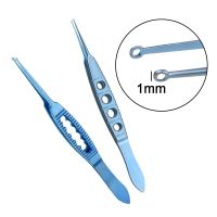 Titanium Alloy Fechtner Conjunctiva Forceps Ring Tips Tweezers Ophthalmic Instrument