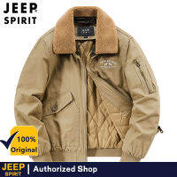 JEEP SPIRIT 2022ฤดูหนาวชายเสื้อลำลองผู้ชายเสื้อขนสัตว์ขนสัตว์ Thermal Jacket แฟชั่น Retro ทหาร Jacket