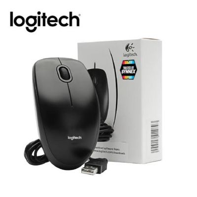 สินค้า  Logitech Mouse USB รุ่น LG-B100 (Black) ของแท้ ประกันศูนย์ synnex 3 ปี