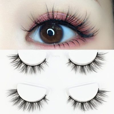 YOKPN New Handmade 4 Pairs Eyelashes Lengthen Natural False Eyelashes 3D Realistic Thick Model Nude Makeup Women Big Eye Lashes