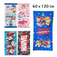 ผ้าเช็ดตัว ขนาด 60x120 ซม. Paw Patrol Ariel โทมัส Dragon Ball Marvel Thomas Tomica ผ้าขนหนู ผ้าเช็ดตัวเด็ก