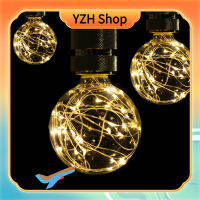 ร้าน YZH Shop หลอดไฟไฟแบบเส้น G95อบอุ่น1ชิ้น E27 Hiasan Kamar 85-265V