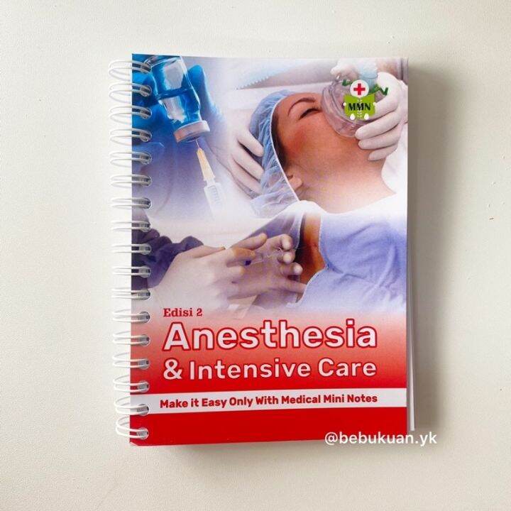 Anesthesia Intensive Care Medical Mini Notes Book Medicine Anesthetic