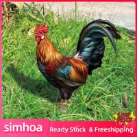 Simhoa รูปปั้นสัตว์รูปไก่ตัวผู้เครื่องประดับทนฝนและแดดสำหรับลานฟาร์ม