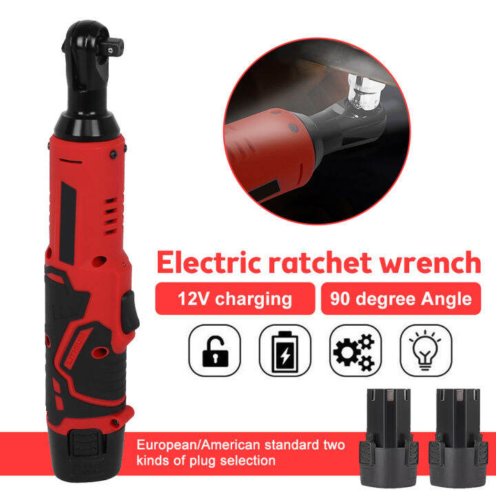 Cordless Electric Ratchet Wrench 3/8" 40N.m 12V Power Ratchet Wrench Kit with LithiumIon