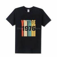 Mens T-shirtO-neck Custom Printed Vintage 1976 T Shirts Men 2021 summer Aged to perfection T-Shirt Made in 1976 All Original parts Casual Tees Camisetas Masculina 3LOA