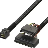 สาย U.2ภายใน Pcie Gen 4 Mini SAS HD เป็น U.2/SFF-8643เป็นสาย SFF-8639ที่มีการแปลงเมนบอร์ด SATA 0.5M 0.75M