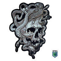 Snakes Skull Large Back Patch for Biker Vest