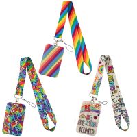 Rainbow Lanyard Neck Strap for ID Card Holder with Lanyards Office Neck Strings/Strap USB Camera DIY Phone Hang Slings Rope