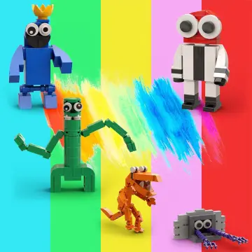 7pcs/set Roblox Rainbow Friends Minifigures Funny Assembled Building Block  Action Figures Kids Toy