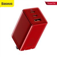 Baseus 65W 2Type-C+Usb Gan3 Pro ที่ชาร์จแบบด่วน Us เข้ากันได้กับ Pd3.0 Qc4+ ที่ชาร์จ Afc สําหรับ Book Pro 13 16 Samsung