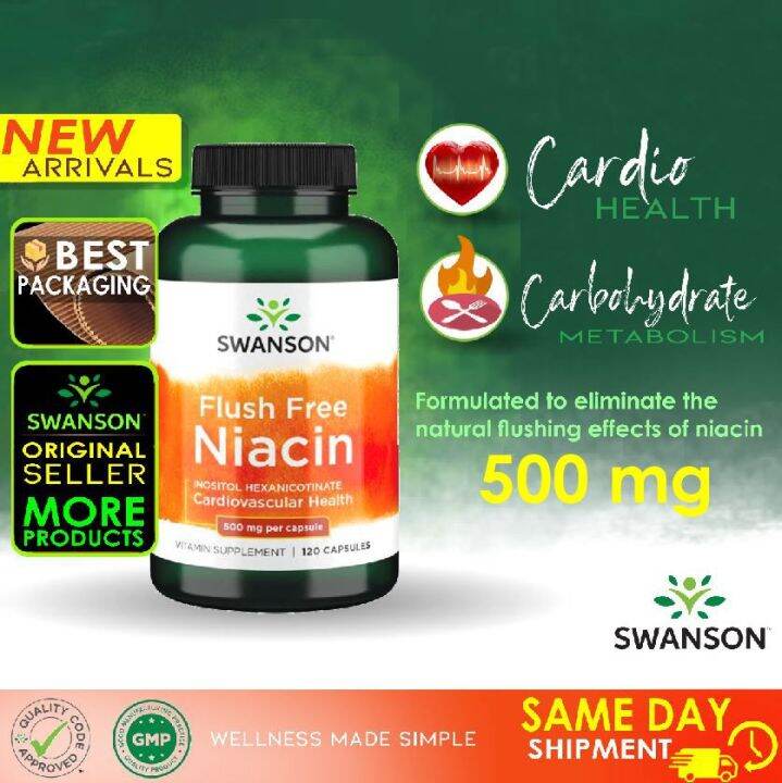 Swanson Flush Free Niacin Inositol 120 Caps Vitamin B3 Lazada PH