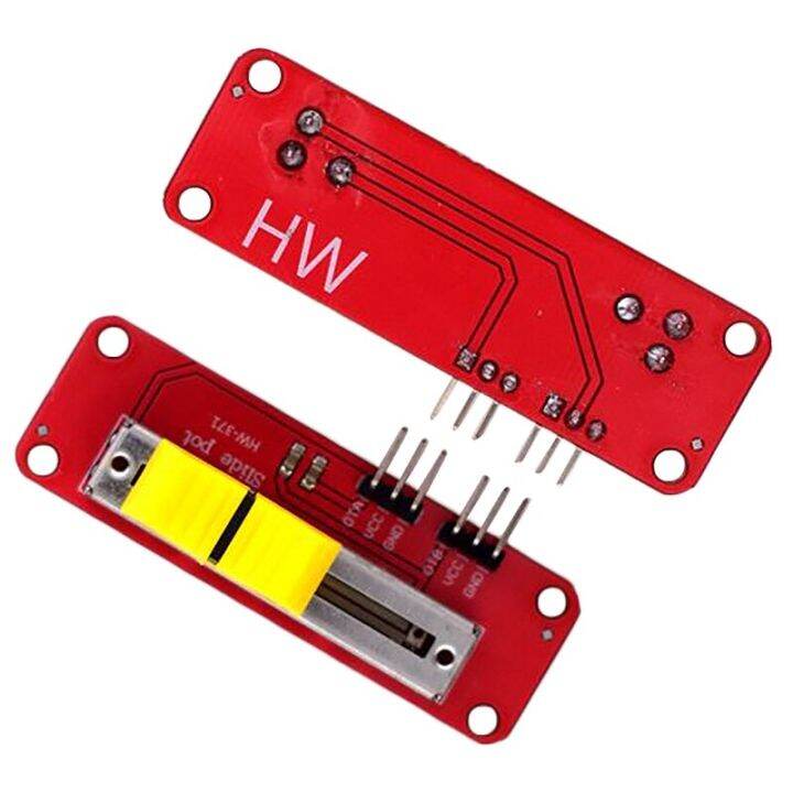 hot-mini-สไลด์โพเทนชิออมิเตอร์10k-โมดูลเชิงเส้นเอาต์พุตคู่สำหรับ-arm-avr-mcu-arduino-บล็อกอิเล็กทรอนิกส์โมดูลเดียวชิปมินิ