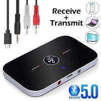 Bluetooth 5.0 Audio Receiver Transmitter B6 AUX RCA 3.5MM 3.5 Jack USB Music Stereo Wireless Adapters Dongle สําหรับรถ ลําโพง PC