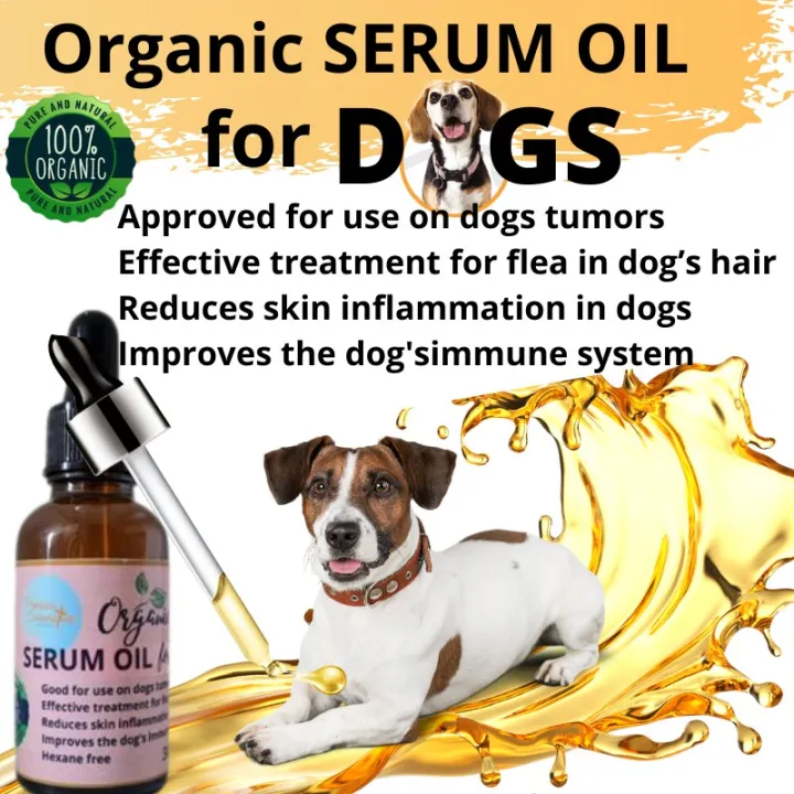 Organic Serum Oil for Dogs treat for dog itchy skin, dogs tumor, dog