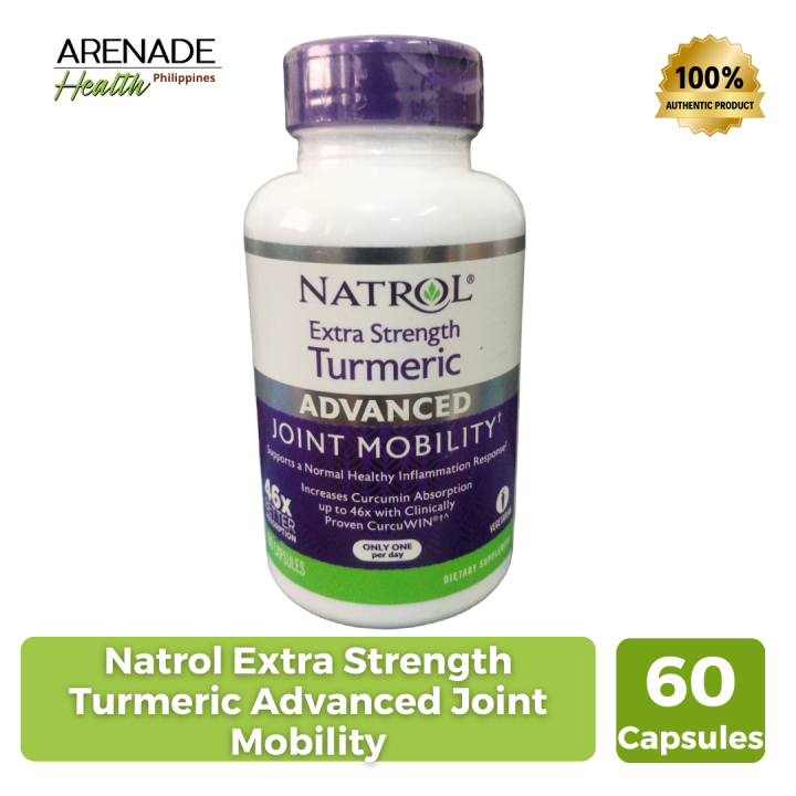 Natrol Extra Strength Turmeric Advanced Joint Mobility 60 Capsules Lazada PH