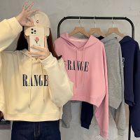 [COD] and autumn thin Korean version of the hooded sweater womens ins tide early loose design sense niche short top