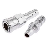 2Pcs Iron Pneumatic Fittings Air Line Hose Compressor Connector Quick Release Coupler Air Line Fittings for 12mm Hose SH40 PH40