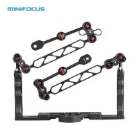 Aluminium Dual Handle Tray/Grip Set for Underwater Camera Housings with 8 Double Ball Light arm and Diving Ball clamp Ys Head