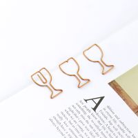 TUTU Rose Gold Paper Clips Diamond/Cups/Camera/Cat Bookmark Planner Tools Scrapbooking Tools Metal Binder Paperclip H0223