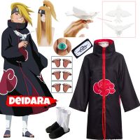 Deidara Cosplay Costume White Clay Bird Tongue Tattoo Wig Halloween Costume for Kids Adults Child Holiday Gift