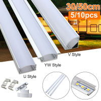 Hot Sale 510PCS 50cm Aluminium Channel Holder UVYW Three Style for LED Strip Light Bar Under Cabinet Lamp Kitchen 1.8cm Wide