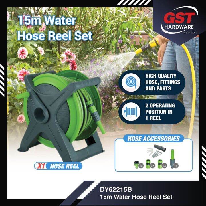 Daye Water Hose Reel Set Wall Mount Garden Hose Reel Set Pipe Hose Reel