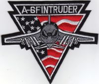 iron on patch Embroidery A 6F Intruder Airforce 10x8.5 cm เครื่องบิน กองทัพอากาศ เจ็ท  กองทัพ  ทหาร ตัวรีด เย็บติดผ้าประเทศไทย โลโก้ปัก มีกาวสำหรับรีด ตกแต่งเสื้